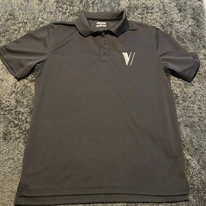 Gray Polo with V - Large